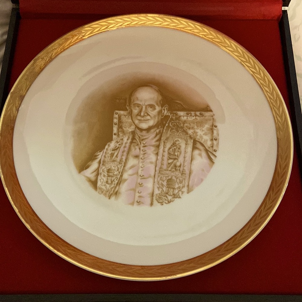 1971 Royal Tettau Germany Pope Paul VI Papal Limited Edition 5000 Plate & Case